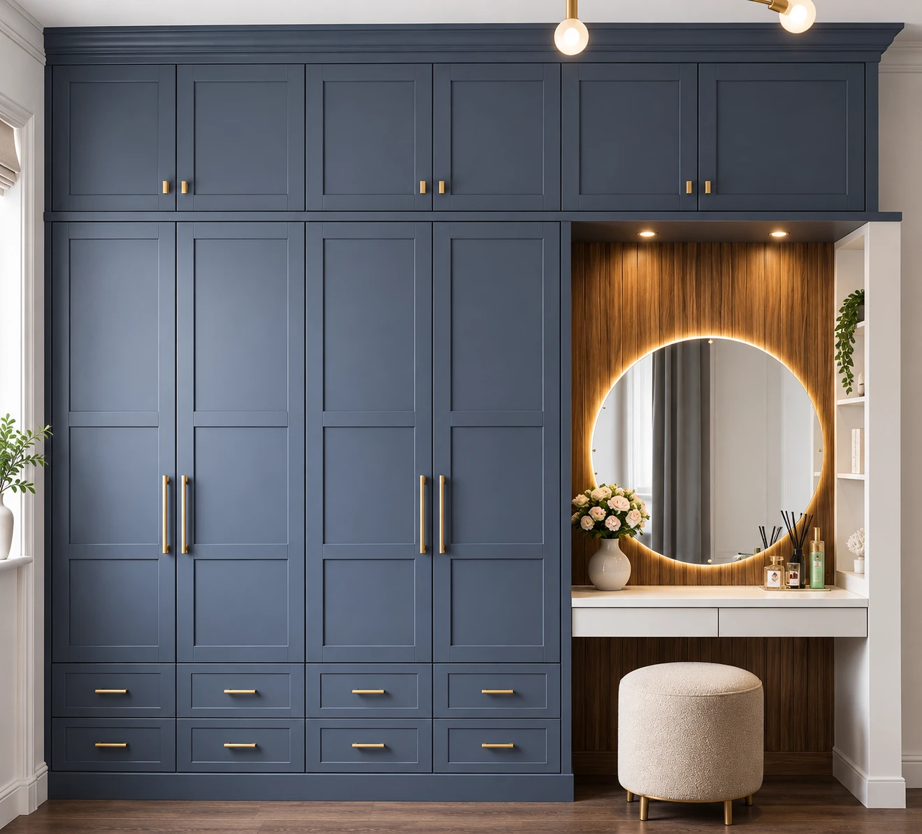 Bespoke luxury wardrobe and vanity unit